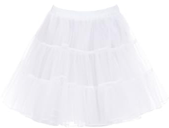 Wikoan Damen Petticoat Tüllrock Kurz Unterrock Reifrock Underskirt Crinoline für 1950er Rockabilly Petticoat Kleid Abend Brautkleid S-XXL