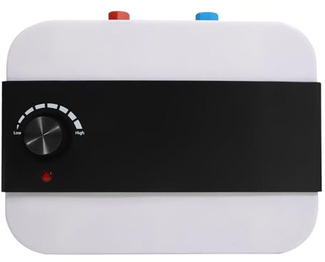 Warmwasserspeicher, 1500W - 6L - 30-65℃ - Küche Untertisch Boiler, Klein Energiesparend Warmwasserboiler für Badezimmer & Küche