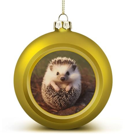 Weihnachtskugel-Ornamente, Igel-bedruckte Weihnachtskugeln, hängende Weihnachtskugeln, Halloween-Deko-Kugeln