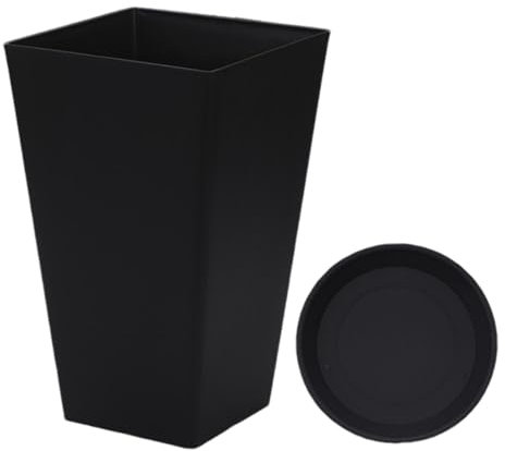 Yianyal Maceta cuadrada para exteriores, maceta de resina, maceta grande para plantas al aire libre, maceta decorativa para exteriores, cajas de flores para porche delantero