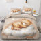 Maohryzed Bettwäsche 135x200cm 2 Teilig Niedliche Teddybär Bettwäsche-Set, Mikrofaser Sterne Wolken Bettbezug Wendebettwäsche 1 Kissenbezüge 80x80 cm mit Reißverschluss