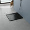 AQUABATOS SMC Duschwanne 80x80 cm Schwarz Eckig Quadratisch Duschtasse Duschbecken Brausewanne Brausetasse Rutschfest Bodengleich Ebenerdig Steinoptik Schieferoptik (Ablaufgarnitur nicht Inklusive)