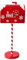 MagiDeal Statue de boîte aux Lettres de Noël Décorations de Noël Décoration de Jardin Figurine de boîte aux Lettres en métal pour fête Cour Intérieur Extérieur, Style B