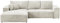 BROMARKT | Sofa mit Schlaffunktion | Schlafsofa Pablo | Ecksofa L-Form Sofa | Modern Design Couch | Kordstoff | Freistehend | mit Bettzeugbehälter | 294x185x85cm | Weiß | Links