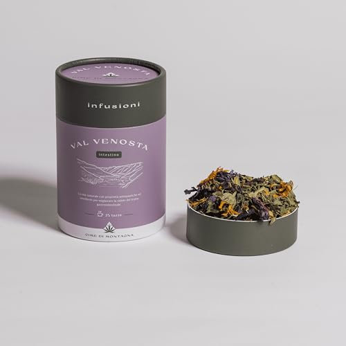 CIME DI MONTAGNA I Val Venosta Tisana per l'intestino 30g I Un mix naturale con proprietà emollienti I Piantaggine, Semi di Lino, Calendula, Camomilla, Fiori di Malva,Anice, Finocchio, Melissa, Canapa
