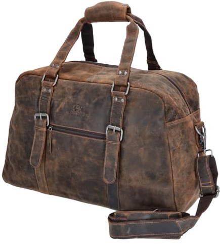 The Skandinavian Brand Leder Weekender Reisetasche Farbsortierung braun-30