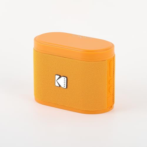 KODAK SoundDBRIX Portable Wireless Speaker – Connects up to 100 Speakers – Magnetic Dock and Powerful Sound 5W – 3H Battery Life – Orange