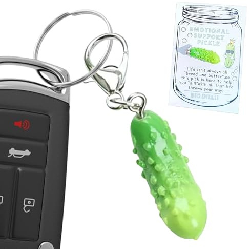 Gurken-Schlüsselanhänger, Taschenanhänger, lustiger Pickle-Schlüsselanhänger - Kreativer Lucky Pickle Schlüsselanhänger Geldbörsenanhänger | Schlüsselanhänger mit emotionaler Unterstützung, Pickle-Sch