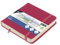 Skizzenbuch Kangaro 12x12cm Ruby PU Hardcover 80 Blatt 140 Gramm cremefarbenes Papier mit Gummiband und Band