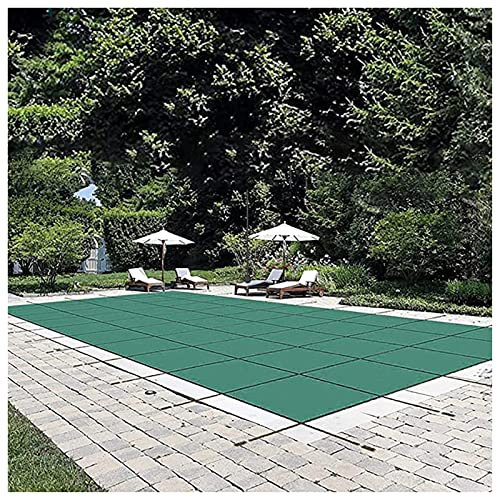 MYRDBT Cobertor Solar para Piscinas, Cubiertas de Invierno para Piscinas enterradas, protección Infantil, Malla Grande, Resistente, para casa, jardín, Hotel, Color Verde