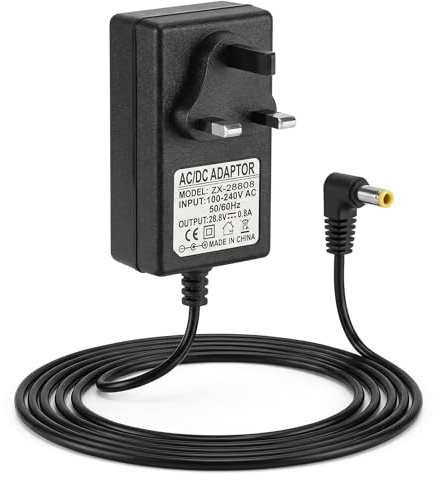 28.8V Charger for Shark Hoover Cordless Vacuum Adapter, 0.8A 25W Power Supply Replacement 25.2V Battery Vacuum IZ201UKT IZ202UK IZ202UKT IZ103UKGB IF202 IF250 IF251 IF281 IF285 IR100 IR141 IR200, 2m