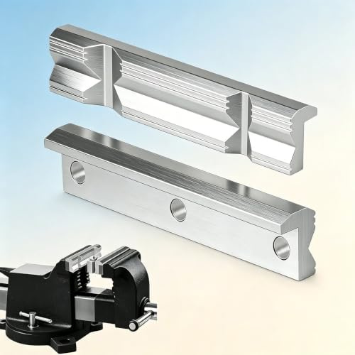 Schraubstock Schutzbacken 150mm, Schonbacken Schraubstock Aluminium | 1 Pair Schonbacken aus Aluminium, Spann-Backen für Maschinenschraubstock, für Tischler und Werkstatt‑Profis