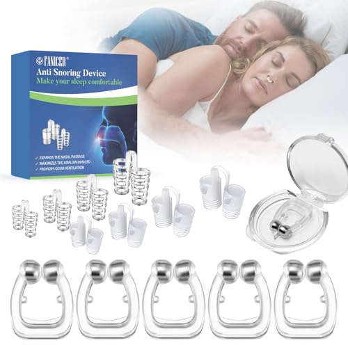 16 Piezas Anti Ronquidos Dilatador Nasal + Antironquidos Clip Nasal Magnético, Cómodo & Reutilizable, Anti Ronquidos Ayuda para Reducir, Mejoran la respiración, Adecuado Uso Nocturno, Transparente