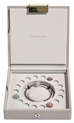 Stackers Taupe Charm Lidded Jewellery Box