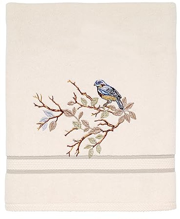 Avanti Linens - Bath Towel, 100% Cotton (Love Nest Collection, Ivory),Off-white