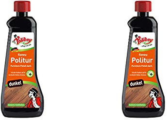 Poliboy - Fixneu Möbelpolitur Dunkel - für dunkle Oberflächen - beseitigt Kratzer und frischt auf! - 1000ml (2x500ml) - Made in Germany