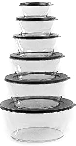 TUPPERWARE Clear Collection 4L +2,4L +1,3L + 990ml +610 +290 noir Perles claires