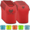 German Wear Training Leibchen (6er-Set) - 6X Fußball Trainingsleibchen - Multifarbige Trainingswesten | Fussball Leibchen Kinder & Leibchen Erwachsene | Rot - L