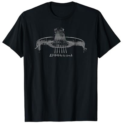 Gitarre T-Shirt Akustische Rock und Rolle für Musiker Tee
