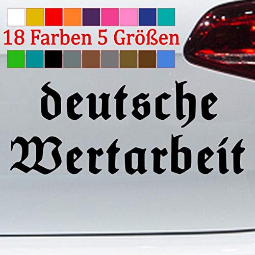 Deutsche Wertarbeit GER Aufkleber Made in Germany altdeutsch 18 Farben 5 Größen