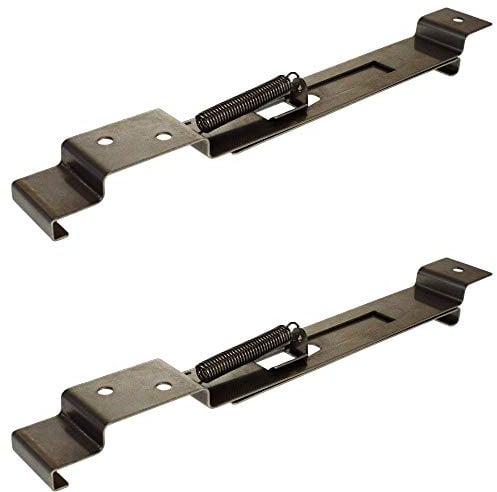 Bits4reasons Nummern-/ Kennzeichenhalter/Halter. Edelstahl rechteckig quadratisch gefedert – verstellbare Größe passend für britische Nummernschilder (180–210 mm) Tiefe – 2 Stück (1 Paar)