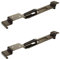 2 x (1 par) SQUARE Remolque Soporte de placa de matrícula Clips de licencia soportes de placa de acero inoxidable resorte de carga - Cuadrado placa 180-210 mm Profundidad (8 pulgadas)