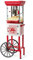 Nostalgia PC25RW Chariot à pop-corn 10 tasses 122 cm Nouvelle génération Candy Stripe 2.5 oz rouge/blanc