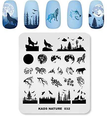 KADS Nail Stamping Plate Coconut Tree Nature Template Image Design Plates for Nail Art Decoration and DIY Nail Art (NA032)