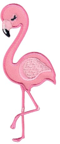 PatchMommy Flamingo Patch Aufnäher Applikation zum Aufbügeln Bügelbild - für Kleidung Jeans Jacken Kinder Baby