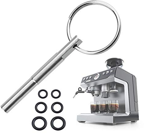LYTIVAGEN Punta per Cacciavite a Testa Ovale in Acciaio Inox Punta per Cacciavite a Punta Ovale Vite di Apertura per Chiave con 6 Anelli in Gomma per Strumenti di Riparazione della Macchina da Caffè