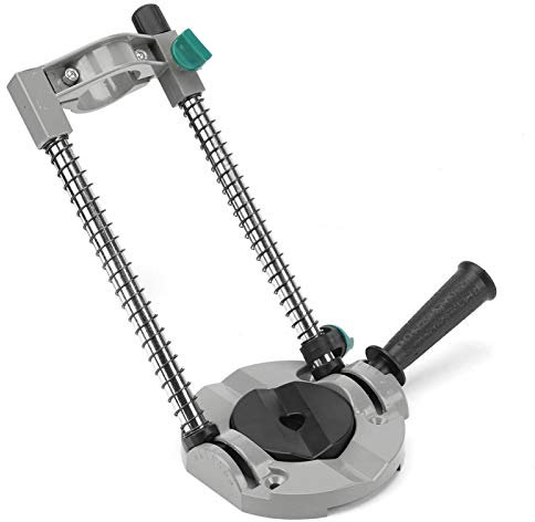 Fockety Guía de taladro, Soporte de taladro, Soporte de posicionamiento Herramientas e instrumentos de posicionamiento Soporte de taladro de ángulo ajustable de 45 grados para taladro eléctrico