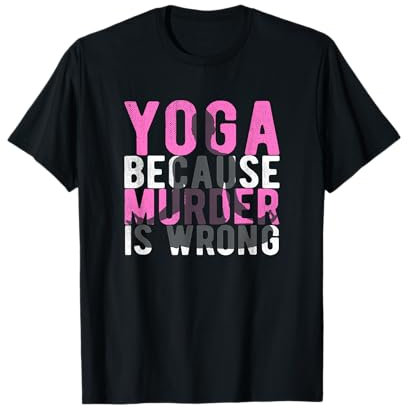 Lustige Pilates & Yogi Designs Damen Yoga Meditieren Yogasitz T-Shirt Schwarz S Yoga-T-Shirt