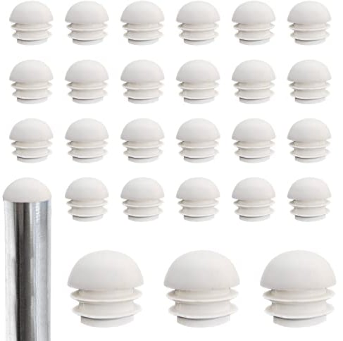 HJYZY 16mm Round Insert Chair Leg Glide Protectors White Post End Insert for Table Furniture Legs Glide Prevention 50pcs