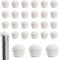 HJYZY 16mm Round Insert Chair Leg Glide Protectors White Post End Insert for Table Furniture Legs Glide Prevention 50pcs