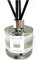 Robert E Fuller's Luxury Scented Reed Diffuser with an Image of a ‘Barn Owl ’, Silver Barn Owl Charm, Lavender, Geranium, with Citrus Notes, 200ml Bottle of Reed Diffuser Oil, 4 Black Diffuser Sticks