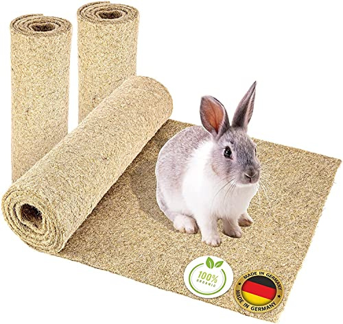 100% Hemp Rodent Carpet 50 x 70 cm 5 mm Thick Hemp Carpet for All Small Animals Hemp Mat Rodent Carpet Floor Cover (Pack of 10)