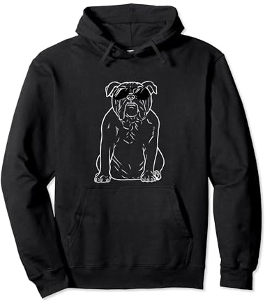 Bulldoggen Hund Mit Sonnenbrille Englische Bulldogge Pullover Hoodie