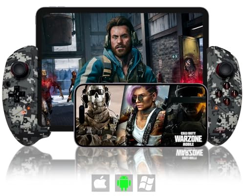 arVin Wireless Gaming Controller for iPad/Mini/Air/Samsung Galaxy Tab/Huawei MatePad/Yoga Tab[Within 5-11] Gamepad Joystick for iPhone 15/14/13 Pro Max/Galaxy 23/22/21/PC/Call of Duty Mobile/Genshin