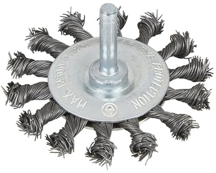 Blue Spot Flat Twist Knot Wire Wheel 75mm, Ideal for removal of dirt, paint, rust, scale and more