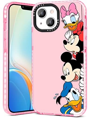 Qerrassa Dishini Family for iPhone 13 6.1 Case Cute Cartoon Character Girly for Girls Kids Boys Phone Cases Cover Fun Design Kawaii Fashion Soft TPU Bumper Protective Case for iPhone 13 6.1 Inches