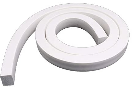 Strisce Di Tenuta Da 1 Pezzo, Striscia Di Spugna Di Silicone Quadrata Bianca Guarnizione Di Guarnizione For Porte In Gomma Espansa Siliconica For Finestre (Color : 5 Meter, Size : 10 x 15mm)
