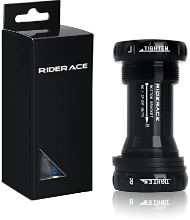 PETSTIBLE Tretlager Mountainbike Tretlager Fahrrad Keramik Kugellager BB52 Tretlager 68-73mm für Fahrradteile schwarz