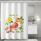 Duschrollo 80 cm Breit für Dusche, Dusch Vorhang Weiß Frucht Duschrollo für Badewanne Schmal