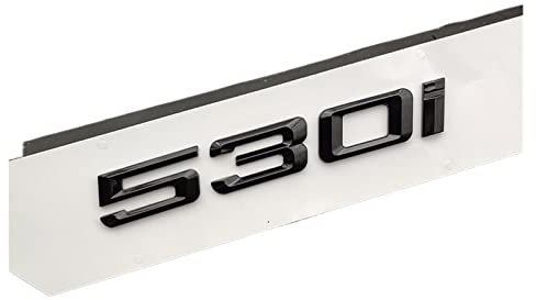 MSEURO 3D-ABS-Schwarze Buchstaben for Auto-Kofferraum-Abzeichen, passend for BMW 520i 525i 530i 535i Xdrive-Emblem-Logo-Aufkleber E60 E39 F10 Zubehör (Color : 530i)