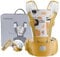 Bebamour Babytrage mit Hüftsitz mit Kopfbedeckung 3 Saugkissen Extender(Baby Carriers Foam Series, Air Yellow)