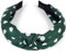 styleBREAKER 04026015 Serre-tête pour femme avec motif à pois et nœuds de style rétro, rockabilly, look vintage, bandeau pour cheveux, couleur : vert foncé/blanc