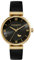 Olivia Burton Analog Quarzuhr für Damen Kollektion Minima BEE mit Schwarzes Lederarmband - 24000099