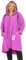 H&F Women’s Italian Long Length Zip Up Hooded Ribbon Cord Lightweight Waterproof Hope Raincoat Jacket Reusable Breathable Outdoor Rain Mac Size (Fuchsia, 8-14)