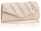 Larcenciel Damen Clutch, Glitzer Rosegold Handtasche mit Kette, Metallic Pailletten Abendtasche für Braut, Elegant Tasche Envelope Crossbody Schultertaschen für Hochzeit Party Freizeit Date, 22×6×11cm