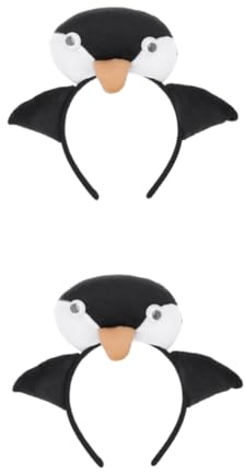 VALICLUD 2st Stirnband Ausgefallene Haargummis Süßer Pinguin-kopfschmuck Weihnachtskostüm Pinguin-haarschmuck Mit Pinguin Gefülltes Haarband Tiara Haarbänder Kind Dreidimensional Requisiten